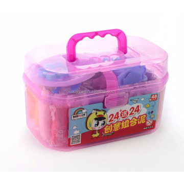 DUCKEY 24 COLOR NONTOXIC WHOLESALE PLAY DOUGH WITH MOULDS